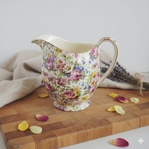 Vintage Royal Winton Summertime chintz mini pitcher Porcelain creamer Grimwades